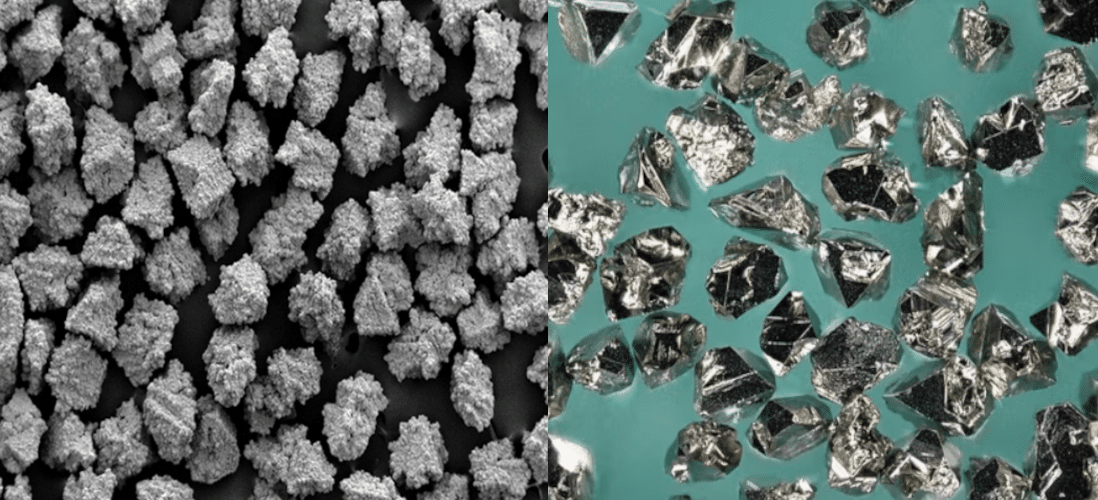 Coated CBN under microscope
